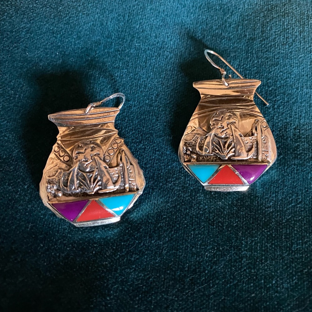 Vintage Southwest Sterling Earrings